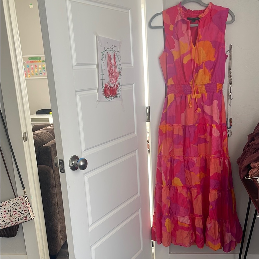 Orange and Pink Maxi dress